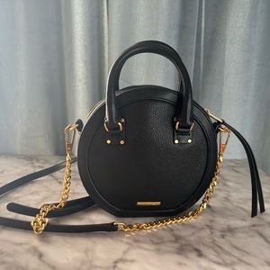 Rebecca Minkoff Bree circle crossbody bag w top handle - gold hardware